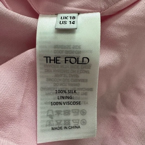 The Fold Lora Dress in Pink NWT 100% Silk - Picture 13 of 14